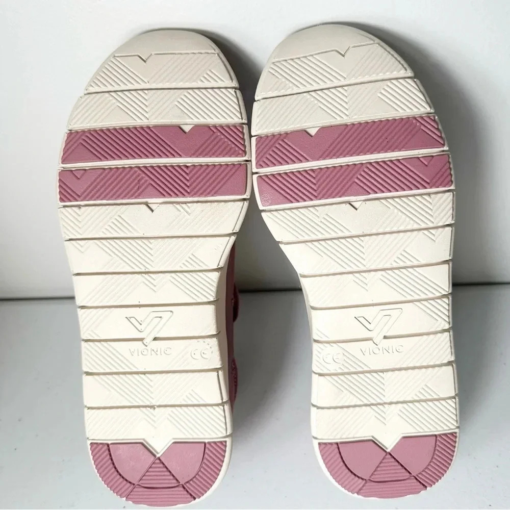 Vionic Fresh Joey Casual Lace Up Sneaker Shoes Mauve Pink Nubuck Size 6.5 Women - Picture 8 of 10